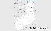 Silver Style Simple Map of Piaui