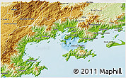 Physical 3D Map of Angra Dos Reis