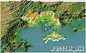 Physical 3D Map of Angra Dos Reis, satellite outside