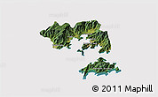 Satellite 3D Map of Angra Dos Reis, cropped outside
