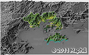 Satellite 3D Map of Angra Dos Reis, desaturated