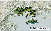 Satellite 3D Map of Angra Dos Reis, lighten