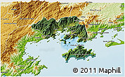 Satellite 3D Map of Angra Dos Reis, physical outside