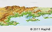 Physical Panoramic Map of Angra Dos Reis