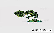 Satellite Panoramic Map of Angra Dos Reis, cropped outside