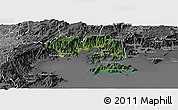 Satellite Panoramic Map of Angra Dos Reis, desaturated