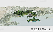 Satellite Panoramic Map of Angra Dos Reis, lighten