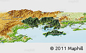 Satellite Panoramic Map of Angra Dos Reis, physical outside
