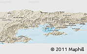 Shaded Relief Panoramic Map of Angra Dos Reis