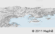 Silver Style Panoramic Map of Angra Dos Reis