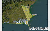 Satellite Map of Cabo Frio, darken