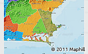 Satellite Map of Cabo Frio, political outside