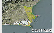 Satellite Map of Cabo Frio, semi-desaturated