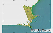 Satellite Map of Cabo Frio, single color outside