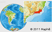 Physical Location Map of Rio de Janeiro