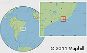 Savanna Style Location Map of Nilopolis