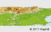 Physical Panoramic Map of Silva Jardim