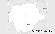 Silver Style Simple Map of Silva Jardim