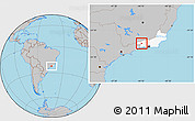 Gray Location Map of Volta Redonda, highlighted parent region