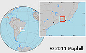 Gray Location Map of Volta Redonda