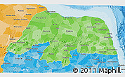 Political Shades 3D Map of Rio Grande do Norte