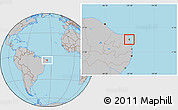 Gray Location Map of Natal