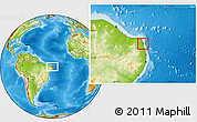 Physical Location Map of Natal