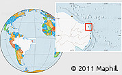 Political Location Map of Natal, highlighted country