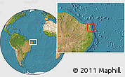 Satellite Location Map of Natal