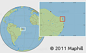 Savanna Style Location Map of Natal