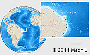 Shaded Relief Location Map of Natal