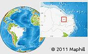 Physical Location Map of Patu, highlighted country