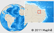 Shaded Relief Location Map of Patu