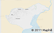Classic Style 3D Map of Arroio Grande, single color outside
