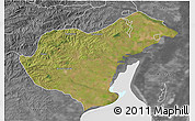 Satellite 3D Map of Arroio Grande, desaturated