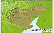 Satellite 3D Map of Arroio Grande, physical outside