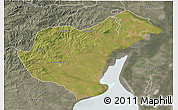 Satellite 3D Map of Arroio Grande, semi-desaturated