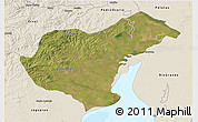 Satellite 3D Map of Arroio Grande, shaded relief outside