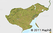 Satellite 3D Map of Arroio Grande, single color outside