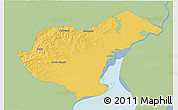 Savanna Style 3D Map of Arroio Grande, single color outside