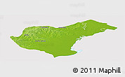 Physical Panoramic Map of Arroio Grande, cropped outside