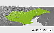 Physical Panoramic Map of Arroio Grande, desaturated