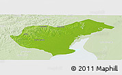 Physical Panoramic Map of Arroio Grande, lighten