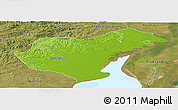 Physical Panoramic Map of Arroio Grande, satellite outside
