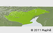 Physical Panoramic Map of Arroio Grande, semi-desaturated