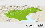 Physical Panoramic Map of Arroio Grande, shaded relief outside