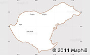 Classic Style Simple Map of Arroio Grande, cropped outside