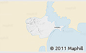 Classic Style 3D Map of Barra do Ribeira, single color outside