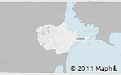 Gray 3D Map of Barra do Ribeira, single color outside