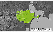 Physical 3D Map of Barra do Ribeira, darken, desaturated